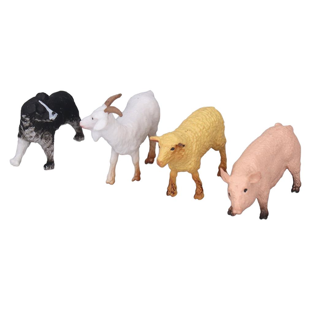 Children Farm Animals Figures Toy Solid Simulation Plastic and Synthetic Resin Poultry Playset