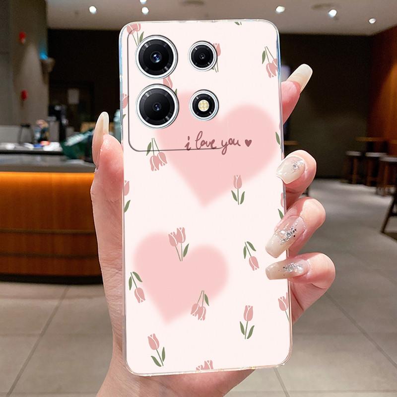 For Infinix Note 30 VIP Phone Case X6710 Clear Silicone Soft Cover For Infinix Note 30 VIP Fashion Flower Cases Note30 VIP Coque