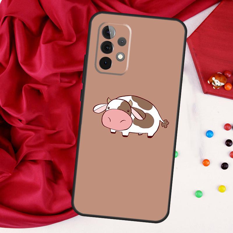 Cartoon Cute Cow Spots For Samsung Galaxy A55 A53 A33 A13 A35 A15 A36 A56 A26 A16 A22 A32 A52 A54 A34 A06 A05 Case