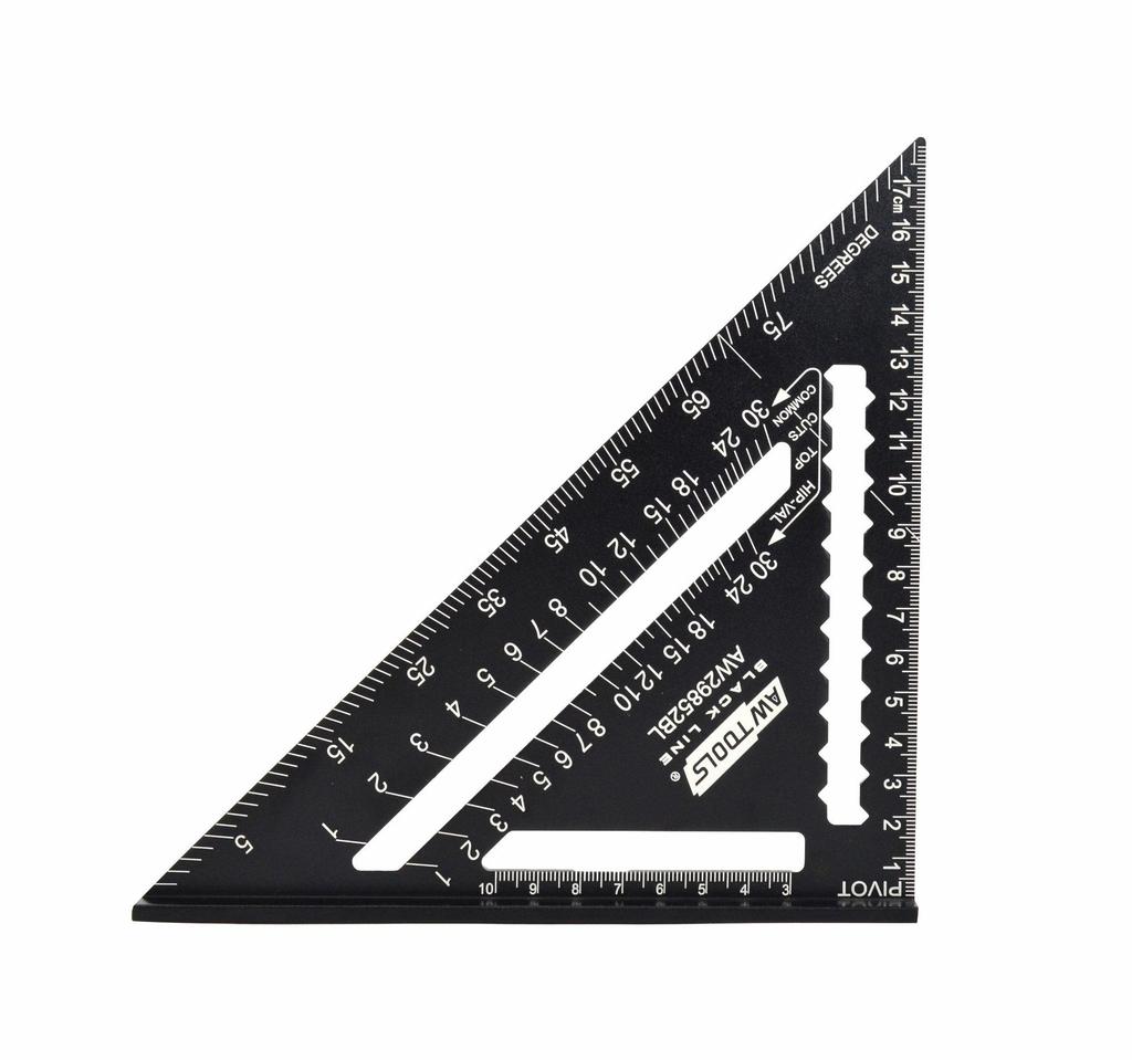 Awtools Kątownik Stolarski Aluminiowy 7" Black Line
