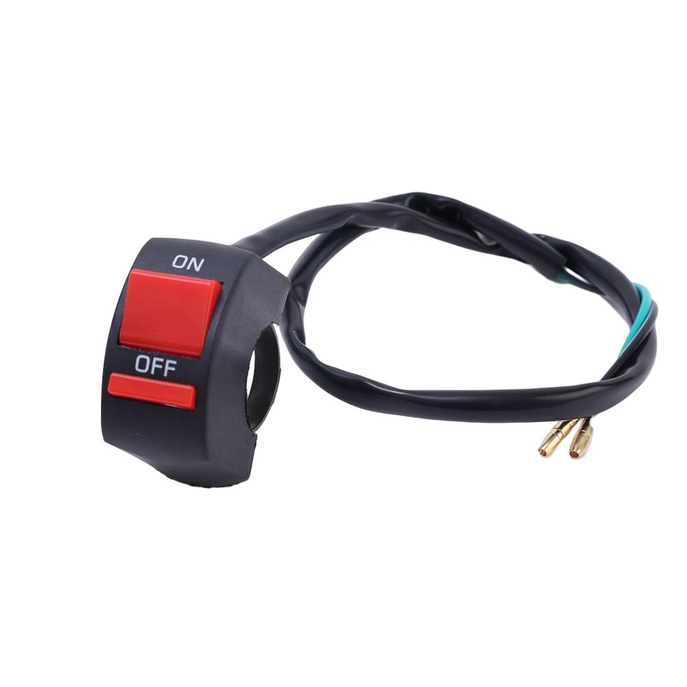 Motorcycle Handlebar Flameout Switch Motorbike ON OFF Button for E-bike Headlight Signal Lamp Universal Control Buttton 12V DIY