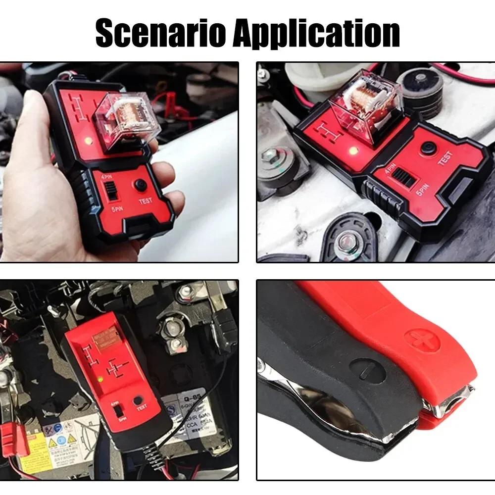 Universal 12V Car Relay Tester – Electronic Diagnostic Tool for Auto Relays, Battery & Alternator Checking