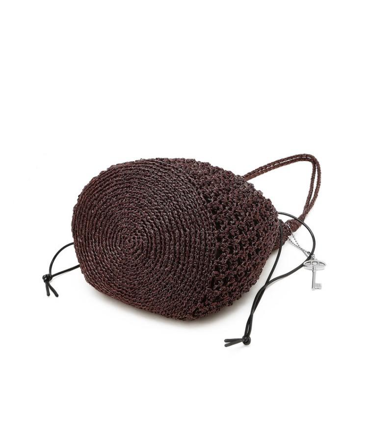 Athe Vanessabruno Brown Metal Knitting Shoulder Bag M Aaba6E811W2