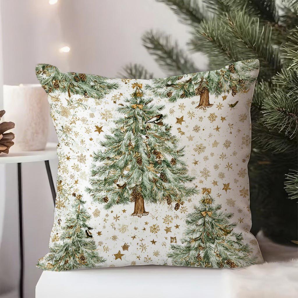 Weihnachtsbaum & Igel KissenbezügeGeeignet für Sofa Auto Schlafzimmer dekorativer Kissenbezug Kissenbezug