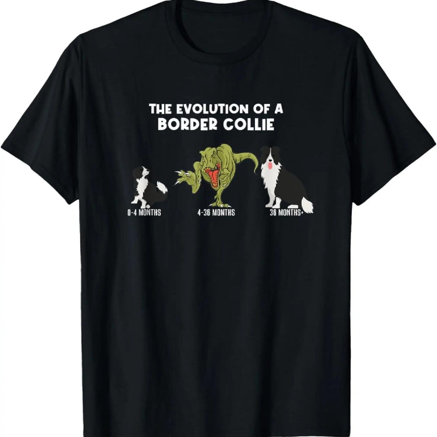 Border Collie Dog Mom The Evolution Of A Border Collie T-Shirt XXXXXL разноцветный