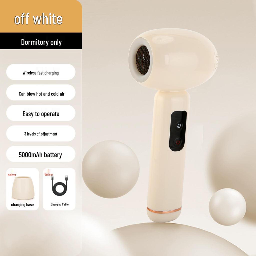 Wireless Handheld Hair Dryer for Students & Children - Gentle Temperature for Hair Care