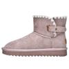 Femme Bottes de Neige Courtes d'Hiver en Peau de Mouton Femme Imperméables Bottines Naturelles Doublées Fourrure Cheville Chaud Augmenter Chaussures Plates Nouvelles Bottes