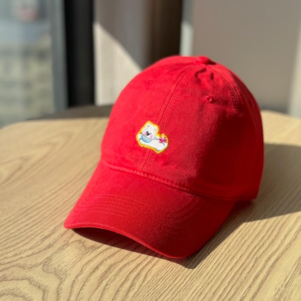 Cute Japanese-style retro puppy embroidered soft-brim baseball cap for women with large head circumference, makes the face look smaller, wide-brimmed