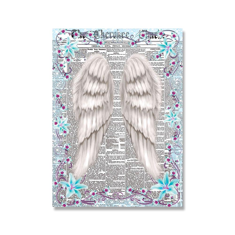 

Красивые Крылья Ангела Потертый Шик Синий Розовый Цветочный Холст Абстрактная Живопись Перья Картины для Гостиной Скандинавский Домашний Декор (с рамкой) 15*20cm(with frame)