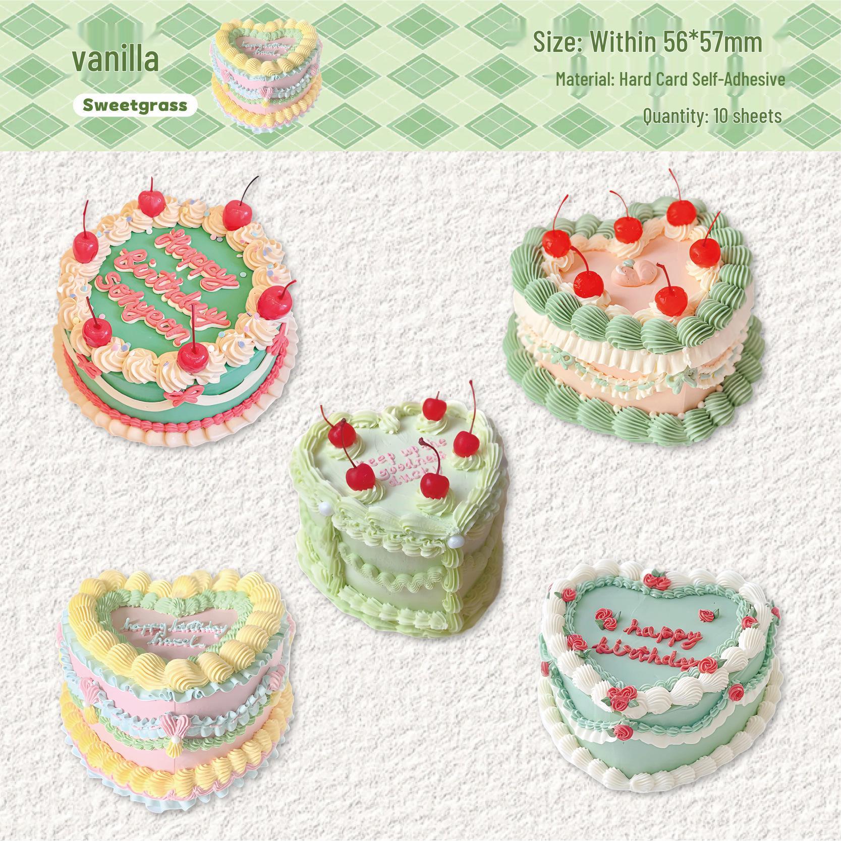 

Retro Cake Series Creative Pattern Stickers for Children s DIY Journals