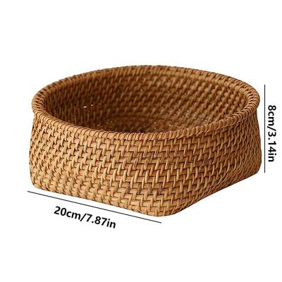 Kitchen Organizer Storage Shelf Organization Storage Rattan Wicker Picnic Basket Desk Organizer For Cosmetics Storage Box