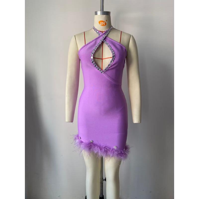 New sexy bandage dress hot sale women's fashion party nightclub evening dress