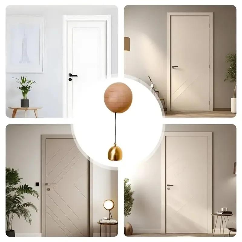 2pcs  Wood Doorbell - Wind Chime Magnetic Chime, For Door Opening, Business Doorbell, Doorbell Ornament, Wood Chime