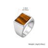 Vnox Stainless Steel Tiger Eye Ring for Men Him, Natural Stone Square Signet Ring 14mm Wide Size 7-12, 2026 Fashion Jewelry Gift