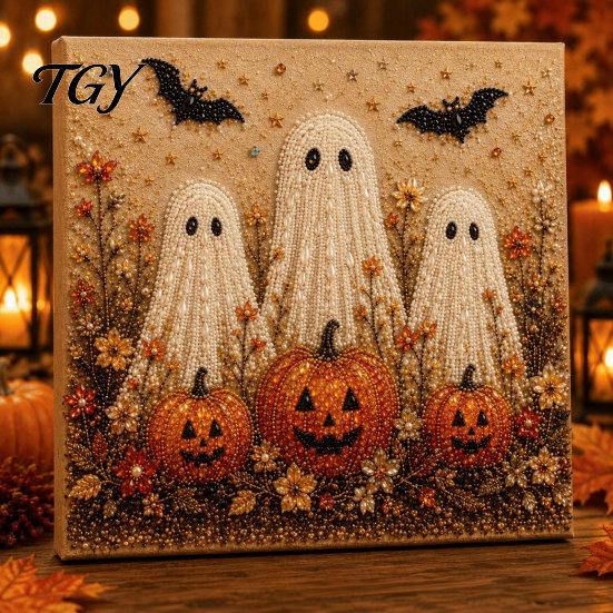 Christmas Themed DIY Projects Faux Pearl Art Kit, Xmas Hat Cat Dog Painting Holiday Home Decor Ornaments 3D Puppy Bead Craft Kit for Adults,