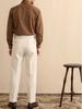 Heren Parijse Gesp Western Broek: Hoge Taille, Rechte Pijp, Omgeslagen Manchetten - Business Casual