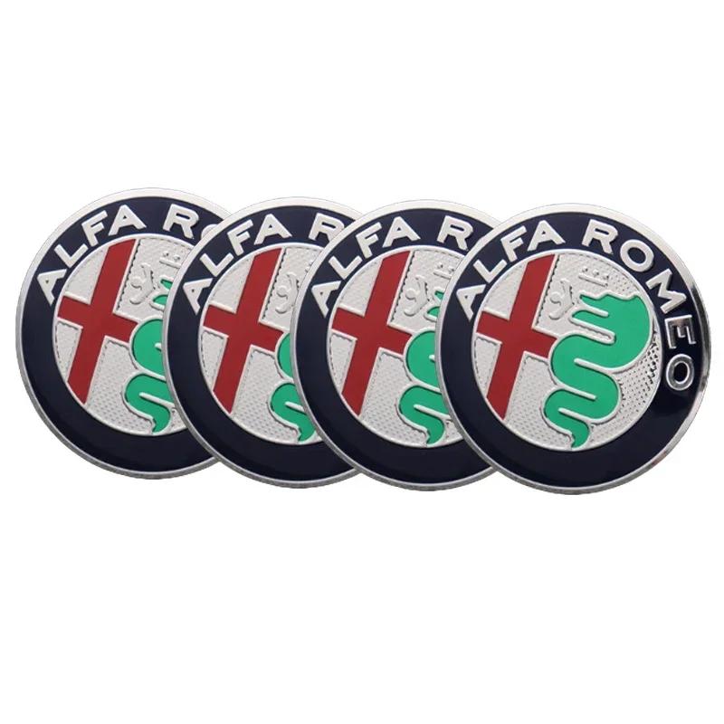 

For Alfa Romeo 2026 Hot Sticker 60mm/65mm Car Wheel Rim Tire Hubcap Sticker Decals for Alfa Romeo Giulia Giulietta 159 156 MITO 60mm