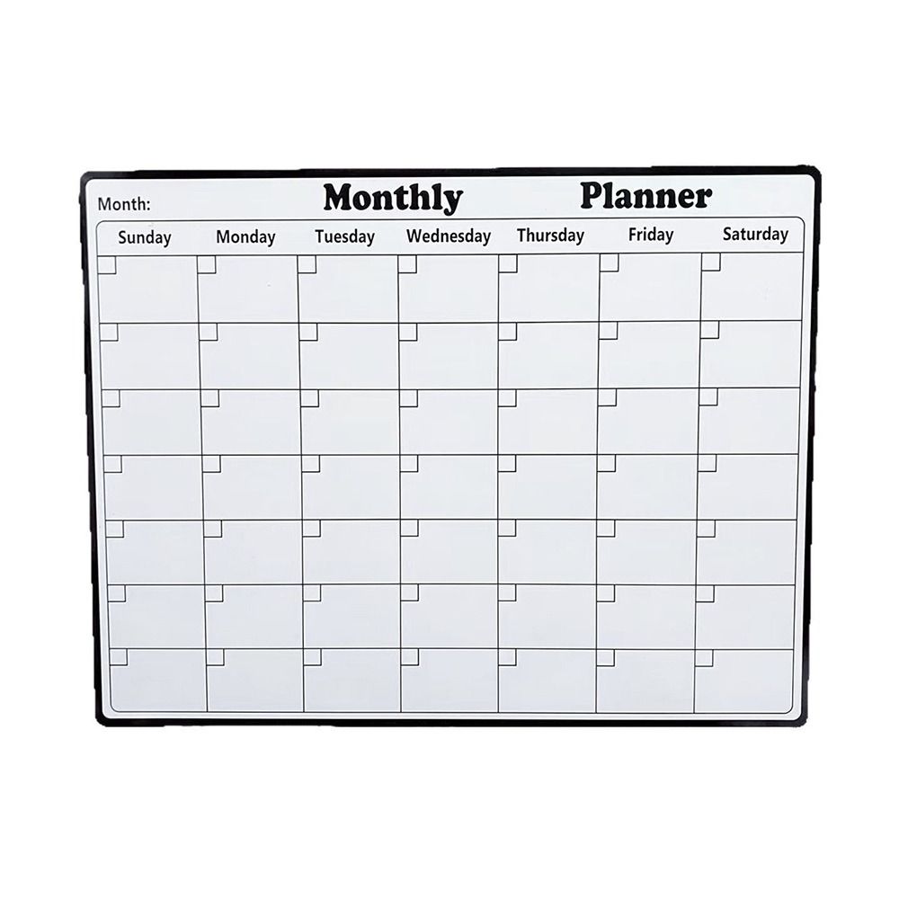 1Pcs Remind Memo Magnetic Refrigerator Sticker S/L Dry Erase Monthly Planner Whiteboard Record Message Calendar Board