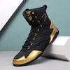 Autumn Professional High Top Mens Boxing Shoes Anti Slip Arena Training Shoes Lightweight Flexible Elastic Lace Up Sports Shoes