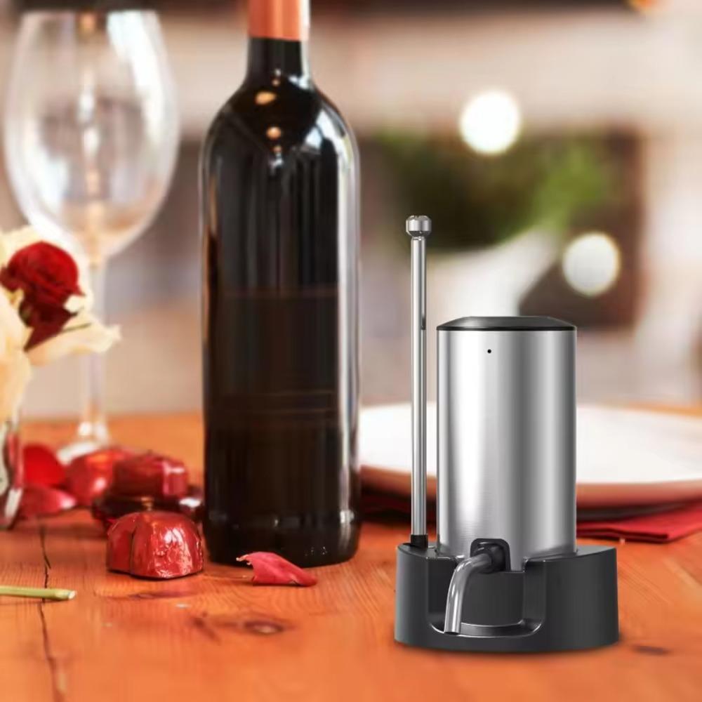 Stainless Steel Electric Decanter Set Rechargeable Wine Dispenser Wine Aerator  Wine Lover
