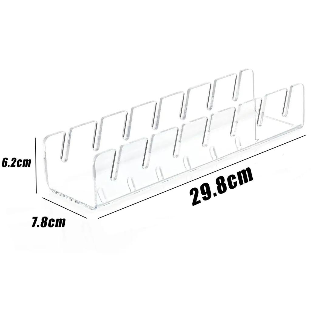 7-slot Convenient Storage Hat Rack Baseball Cap Display Rack Transparent Acrylic Home Wardrobe Hat Storage Store Decoration