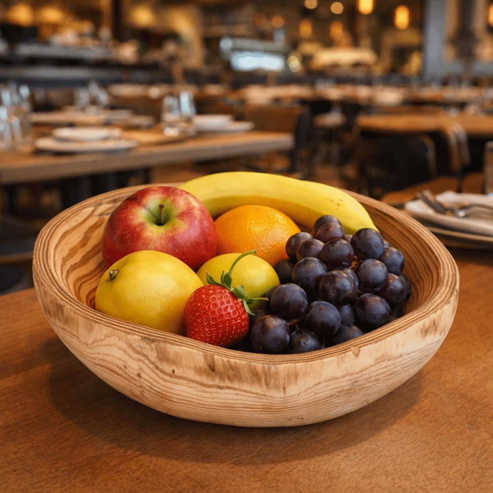 Natural Material Fruit Tray Polished Serving Bowl Creative Food Mixing Bowl  Vegetable
