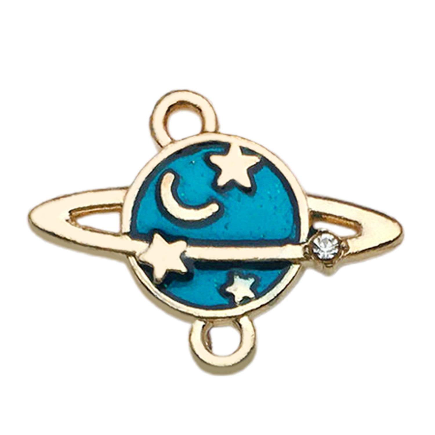 

Набор украшений из синего сплава «Смешанная капля масла»: Браслет, серьги, брелок-подвеска своими руками - русалка, морская звезда, цветочные узоры