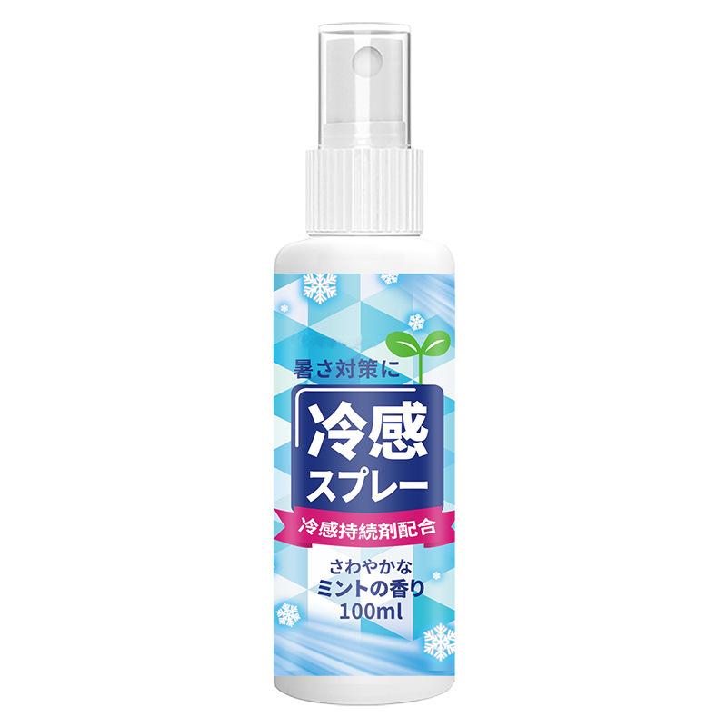 Instant Cooling Spray Refreshing Summer Heat Relief Mist Ice Cold Skin Cooling Agent for Outdoor Sports 1pc cooling spray(100mL)