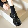 New Spring and Autumn British Style Mary Jane Shoes Platform Height Commuter Small Leather Shoes