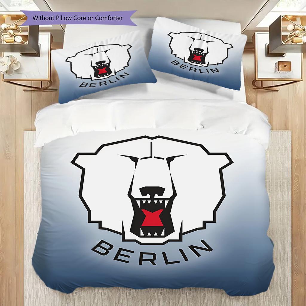 Eisbaren Berlin Mönster Sängkläder Täcke Set Örngott Kuddfodral Heminredning Födelsedagspresent (1 * påslakan + 2 * örngott, utan kärna)