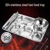 304 Stainless Steel 6-Compartment Divided Lunch Box Set