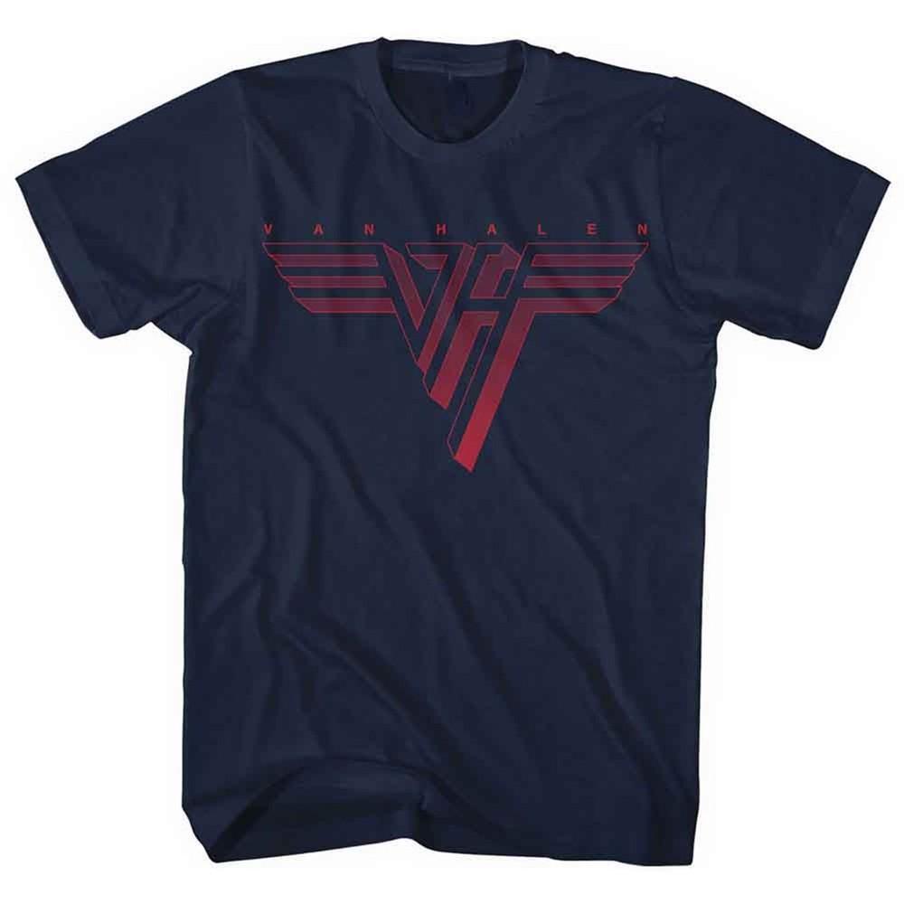 Van Halen T-Shirt Red Logo Band New Navy Official