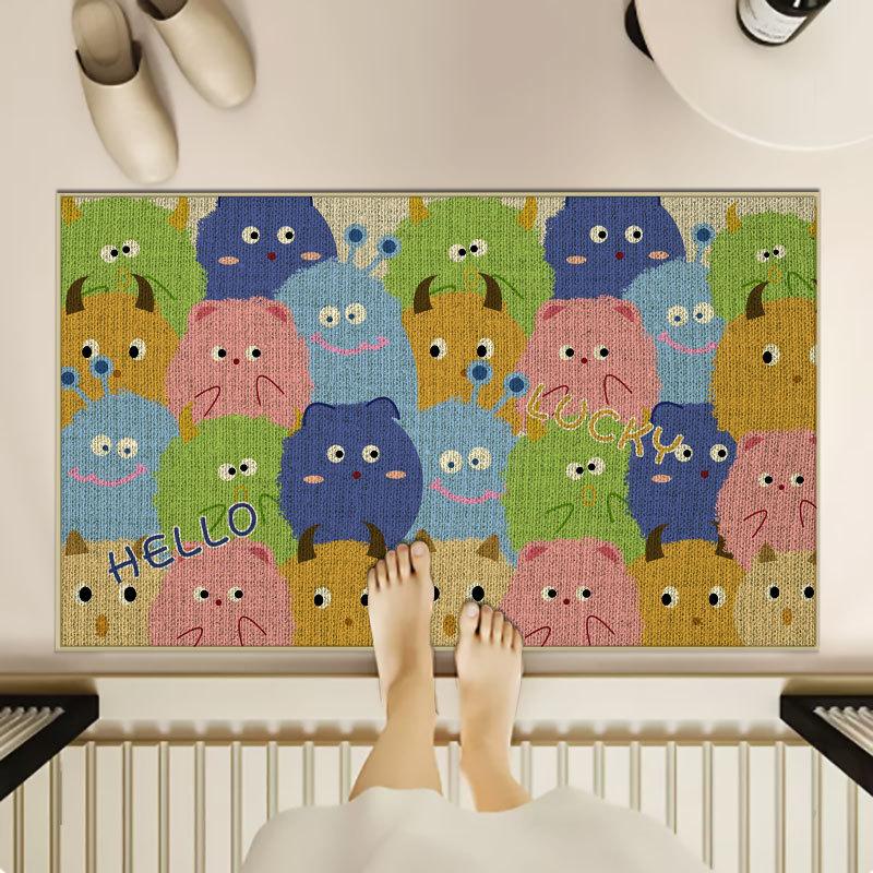 Entrance Door Mat Anti Slip Foot Mat Household Entrance Door Kitchen Mat Absorbent and Dirt Resistant Door Mat