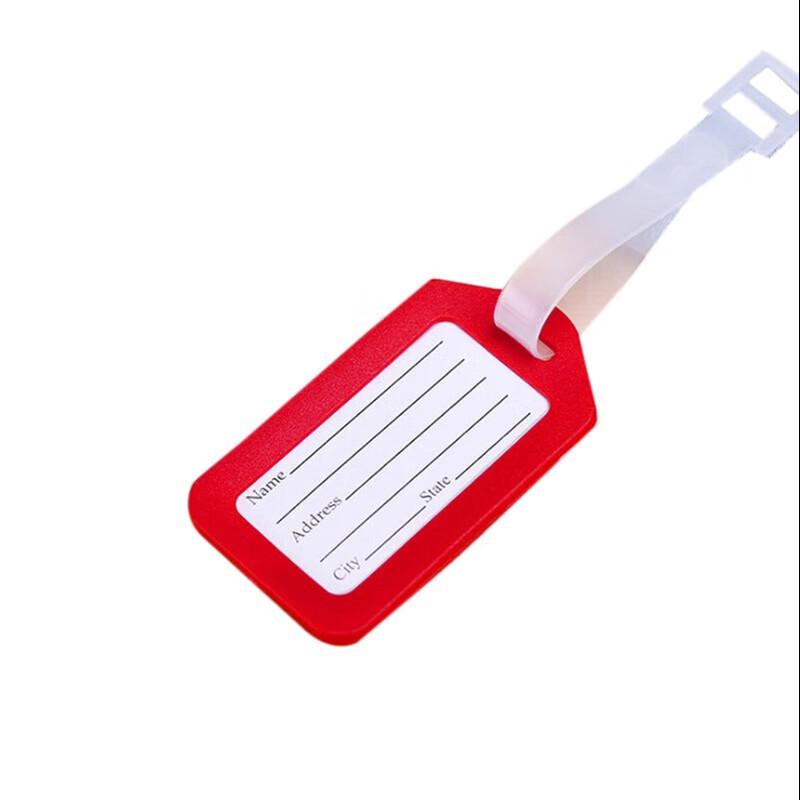 100-Pack Random Color Plastic Luggage ID Tags
