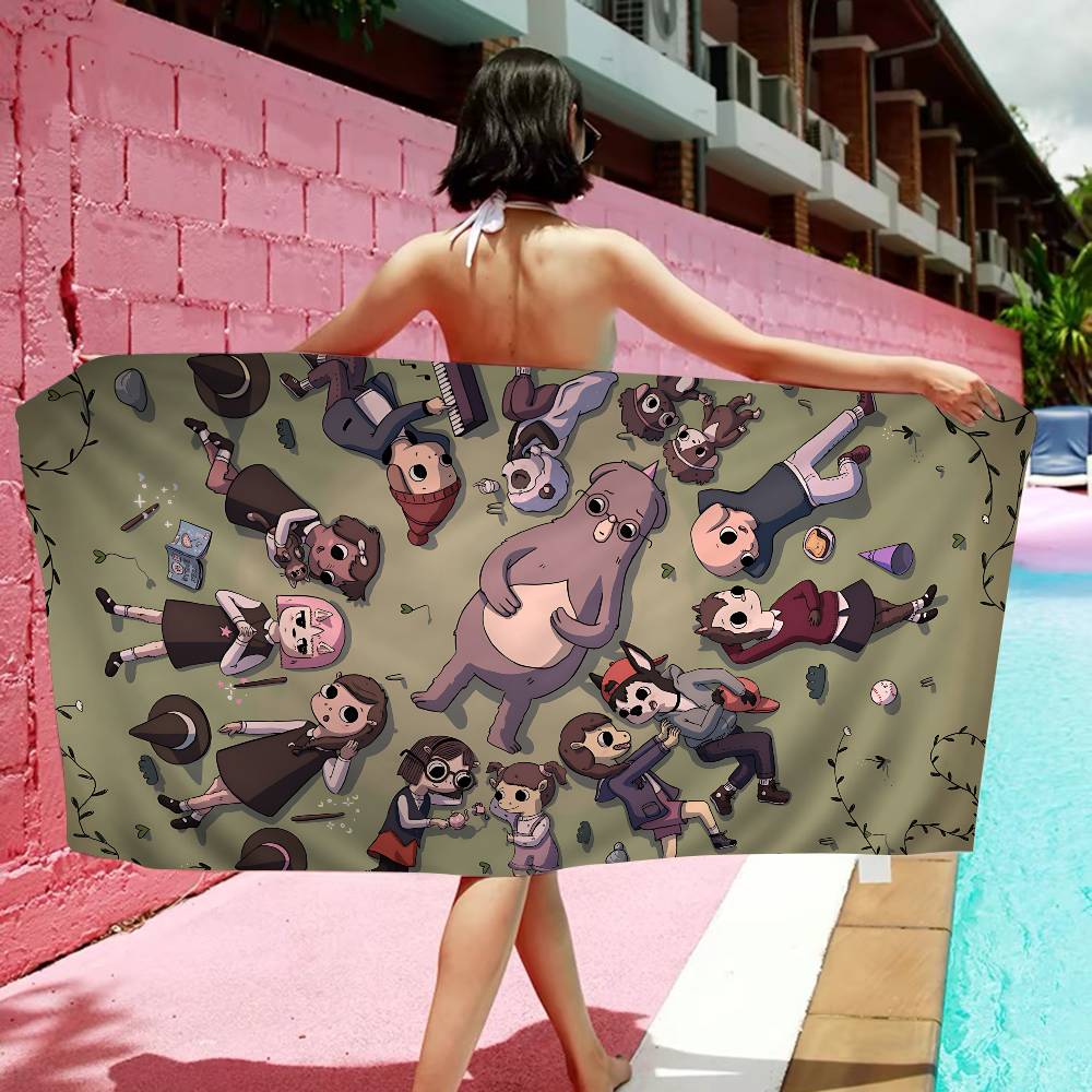 H-Hilda Cartoon Girl Big Microfiber Beach Towels Quick Dry Towel Sand Beach Towels Pool Towel for Travel Swim Pool Yoga