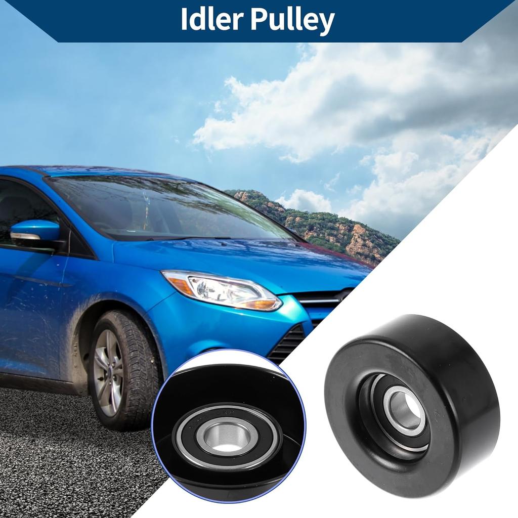No.F8KZ8678AA Drive Belt Idler Pulley for Ford Escort 1998-2003 for Ford for Mustang 1998-2004 Serpentine Tensioner Pulley Idler 1 Pc