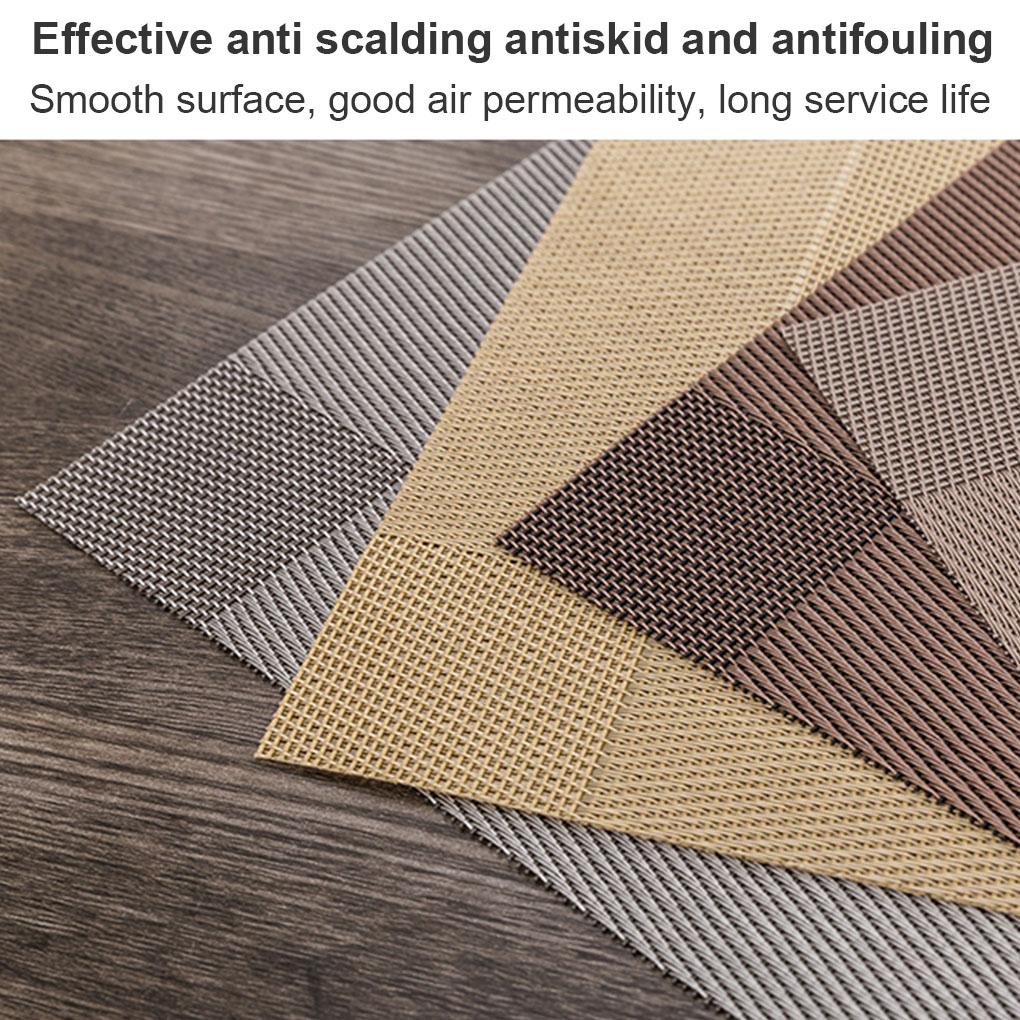 PVC Coaster Insulation Pad Mat Non-slip Table Placemat Home Kitchen Decor