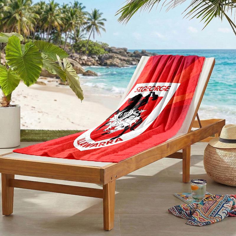 St George Illawarra Fashion Beach Towel: Ideal for Summer Adventures Soft, absorbent and quick drying suitable for swimming and bathing