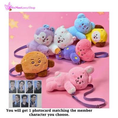 BT21 Bana Sarıl Peluş Çapraz Çanta Yolculuk