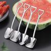 Stainless Steel Shovel Point Spoons Watermelon Coffee Tea Spoon Ice Cream Dessert Tip Scoop Cutlery Tableware Set Kitchen Tools