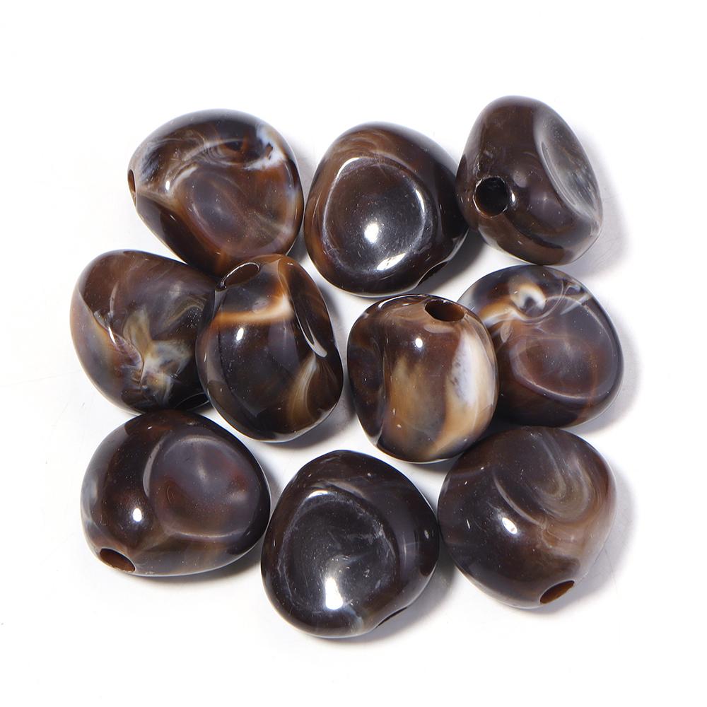 10pcs/lot Irregular Acrylic Beads Dual Color Loose Spacer Beads For Jewelry Making DIY Bracelet Nacklace Earrings Accessories