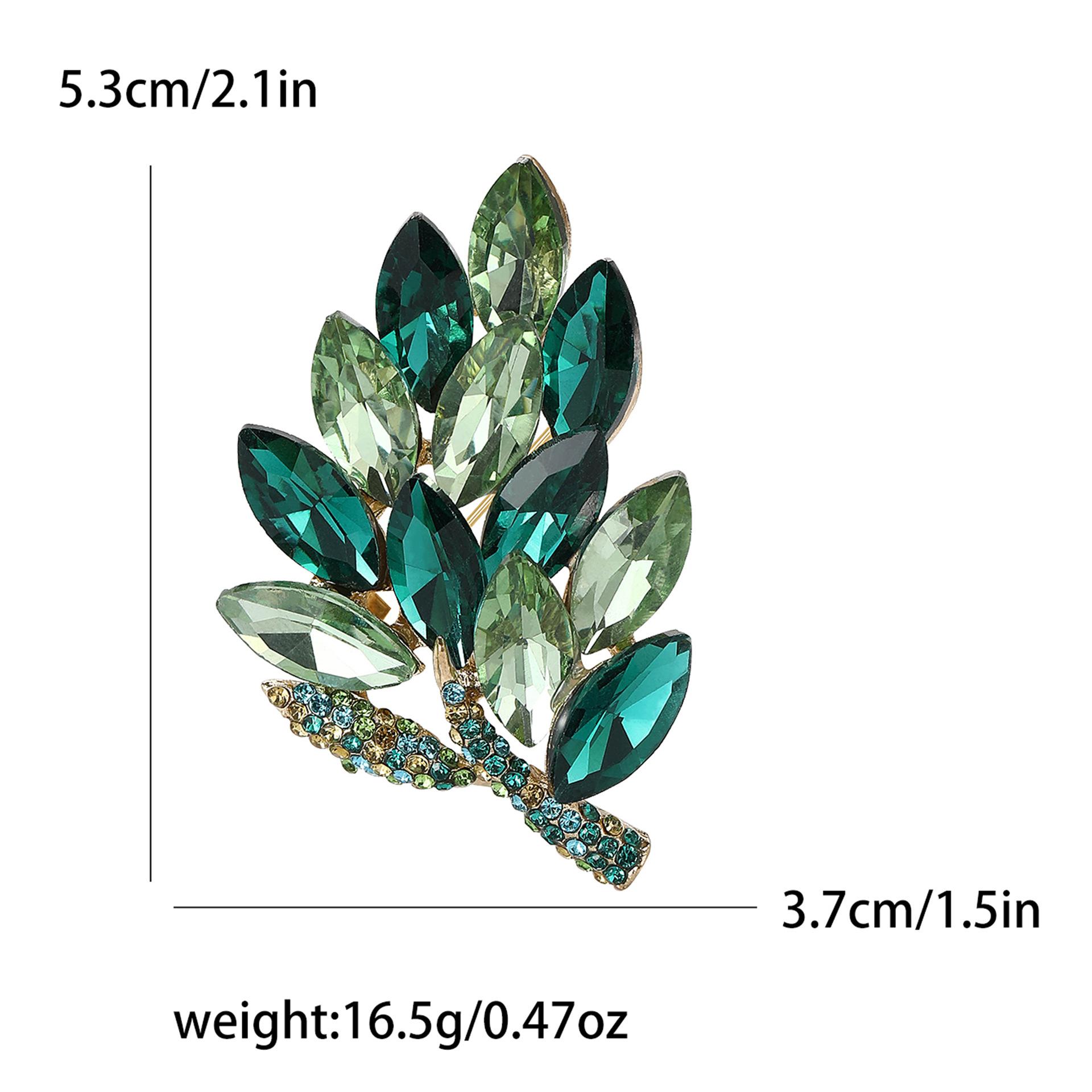 

Высококачественный сплав горный хрусталь лист брошь простая и модная женская одежда корсаж ювелирные изделия завод булавка