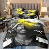 3pcs Rapper 2Pac-C T-Tupac Duvet Cover and Pillowcase, Double Bed Bedding Set, Bedroom Decor, Luxury Gift for Boys and Girls