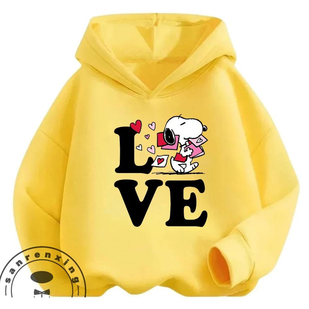 Fashion Kawaii Kids Hoodie Cute Cartoon Graphic Autumn Winter Casual Sweatshirt Snoopy