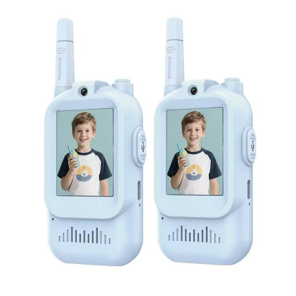 Video Walkie Talkies for Kids 2 Pack Rechargeable Toddler Toys for Indoor Camping Travel Birthday Gfits for Kids Ages 3-12