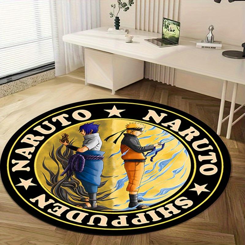 1 szt. Okrągły dywanik tematyczny Anime Naruto Shippuden - Wystrój domu, Okrągła mata do biura, Prezent zewnętrzny dla fanówRC2779