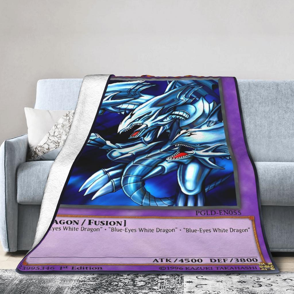 Anime Yu Gi Oh Card Blankets Flannel All Season Multi-function Super Warm Throw Blanket for Bedding Office Quilt
