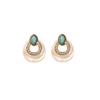 Elegant Geometric Mother-of-Pearl Turquoise Earrings Women Sterling Post With Real Gold Plating 2025
