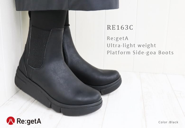 Fashion Boots Casual Wedge Heel Thick Sole Side Gore Suitable for Sunny or Rainy Days Easy to Walk Easy to Wear Less Fatigue Comfort Made in Japan