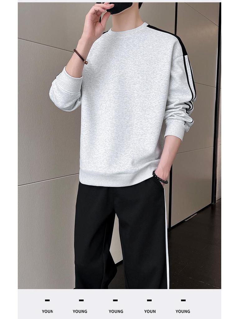 2024 Autumn Two-Piece Set: Round Neck Sweatshirt & Straight-Leg Sporty Sweatpants – Stylish and Premium Look